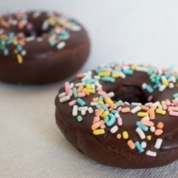 Donut Recipes - Chocolate Donut With Rainbow Sprinkles